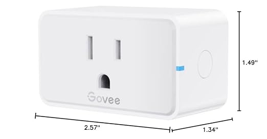 Govee Smart Plug 15A, WiFi Bluetooth Outlets 4 Pack Work with Alexa and Google Assistant, WiFi Plugs with Multiple Timers, Govee Home APP Group Control Remotely, No Hub Required, ETL&FCC Certified