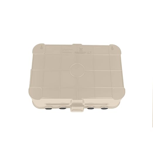 Flemoon Outdoor Electrical Box with Transparent Lid, IP54 Waterproof Electrical Box Outdoor, Large Weatherproof Extension Cord Cover with Clear Cover for Photocell Light Sensor Timer, Outlet, Almond