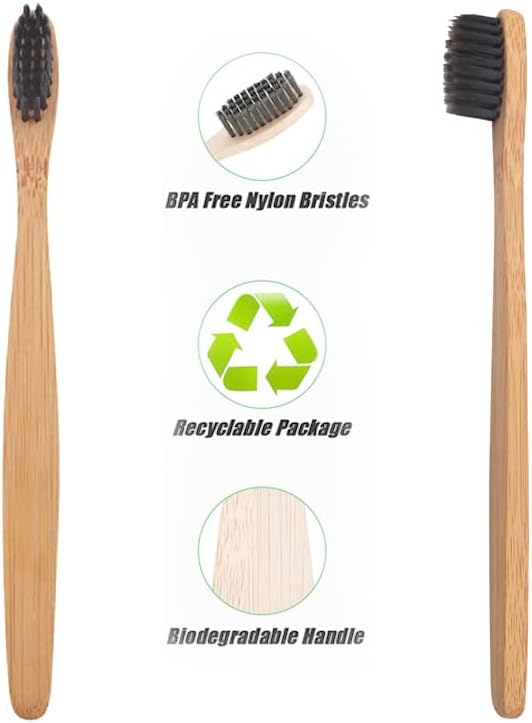 H&H Pets Bamboo Toothbrush Set for Dogs and Cats - Ultra Soft Bristles & Biodegradable Wooden Toothbrush, Puppy Supplies, Dog Dental Set, Eco-Friendly Pet Supplies (Small; 8-Count Pack)