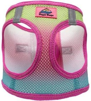 Doggie Design No Choke Dog Harness - Simple Step-in and Go Dog Vest for Small, Medium, and Large Breeds - Breathable Mesh Polyester Pet Harness - Cotton Candy - XS