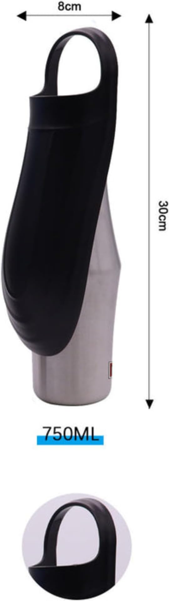 No Waste Dog Water Bottle & Bowl - 27oz Stainless Steel Portable Pet Travel Bottle, BPA-Free, Leak-Proof Design, Easy-Use Flip Bowl for Dogs - Outdoor Hiking, Camping, Hunting, Training