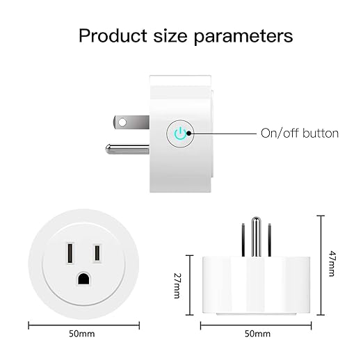 MoesGo Smart WiFi Power Dimmer Plug, 2.4 GHz WiFi Brightness Adjust Timer Socket for Dimmable CFL, LED and INC, Tuya Smart Life App Remote Control, Compatible with Alexa and Google Home, White
