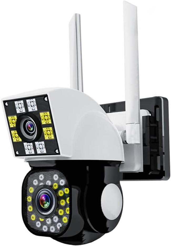 1080P Dual Lens Indoor Outdoor Security Camera,2MP WiFi Cameras for Home,Waterproof,AI Detection,Color Night Vision,Two-Way Audio