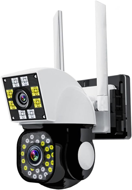 1080P Dual Lens Indoor Outdoor Security Camera,2MP WiFi Cameras for Home,Waterproof,AI Detection,Color Night Vision,Two-Way Audio