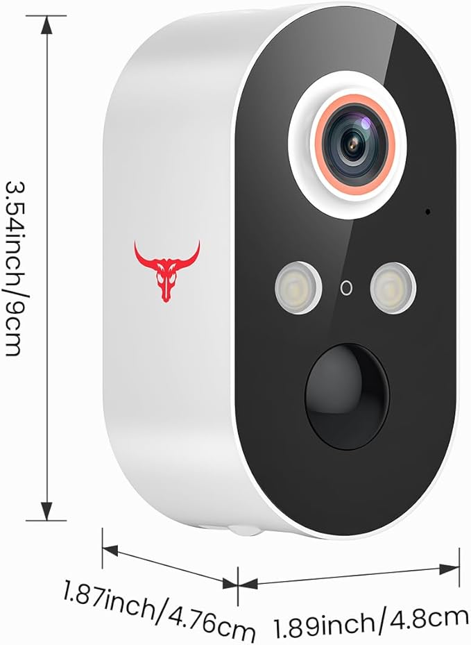 1080p Wireless Security Camera with AI Human Detection, Night Vision, 2-Way Talk, Cloud Storage, 2.4G WiFi Only, Battery Camera for Home Security (2 Spotlights)