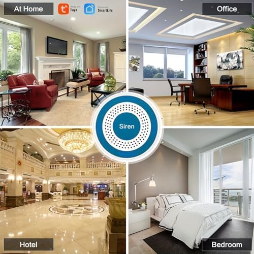 Alarm System for Home Security,9 Pieces Smart WiFi Door Alarm System with APP Alert,Window Motion Sensor Alarm,Remote Control, Loud Siren,Compatible with Alexa