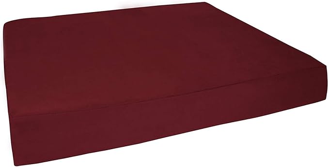 Barker Beds XL Orthopedic Dog Bed - 7" Memory Foam Mattress - 75-120 lbs - Joint Pain & Arthritis Support - Vet Recommended, Washable Cover - Made in USA - 52"x36"x7" - Burgundy