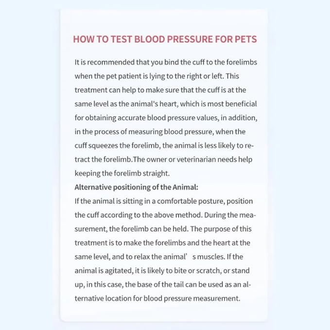 Contec08A Vet Veterinary Animal Use Blood Pressure Monitor 3 Cuffs 6-11CM 10-19CM 18-26 CM