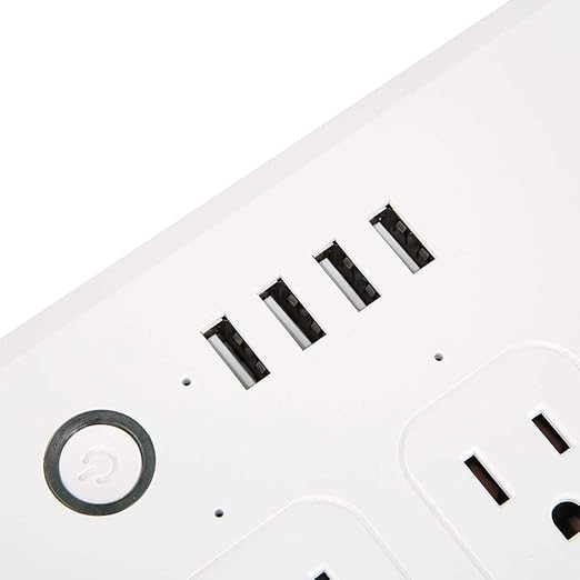 US 120V Smart Plug Compatible with Alexa and Home &IFTTT, Outlet Power Strip with 4 USB Support App Remote Control