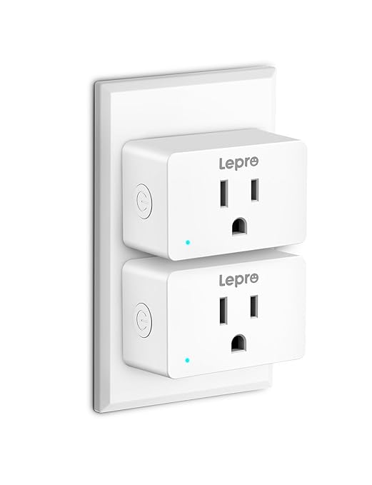 Lepro P1 Smart Plug Mini 15A, WiFi Outlet Plugs Compatible with Alexa & Google Assistant, Voice/APP Control, Timer & Group Controller, 2.4Ghz Only, ETL & FCC Certified, 2-Pack