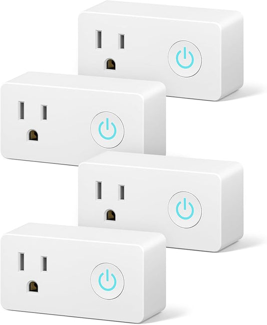 BN-LINK WiFi & Bluetooth Smart Plug, Heavy Duty Smart Timer Outlet Works with Alexa & Google Home Assistant, Remote & Group Control, No Hub Required, ETL & FCC Certified, 2.4GHz WiFi Only, 4 Pack
