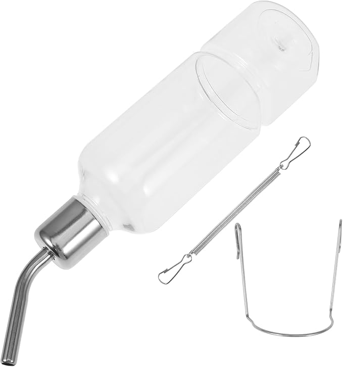 VILLCASE Hanging Water Dispenser, Dog Parrot Water Feeder for Small Automatic Dispenser Plastic Pet Bottle No-Spill Pet Feeder Hamster Kettle Travel Small Animals Accessories