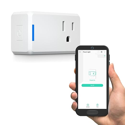 YoLink Mini Plug, 1/4 Mile World's Longest Range Smart Home Plug Mini Outlet Compatible with Alexa Google Assistant IFTTT App Remote Control Home Appliances from Anywhere- YoLink Hub Required