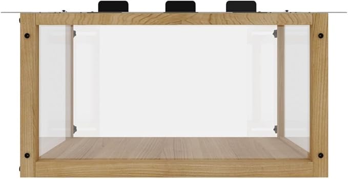 Cat Window Box, Cat cage, Wooden Window Perch House, Outdoor Hanging Enclosure with Solid Wood and Acrylic Panels, for Single-Hung Windows Measuring 24-35 Inch