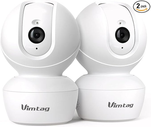 VIMTAG 5G/2.4G Indoor Security Camera, 2.5K Pet Camera with Speaker 360 Pan, Baby Cameras for Home Security Puppy Dog Cat, 2-Way Audio, Free AI Detection, Motion Tracking, IR Night Vision, w/Alexa