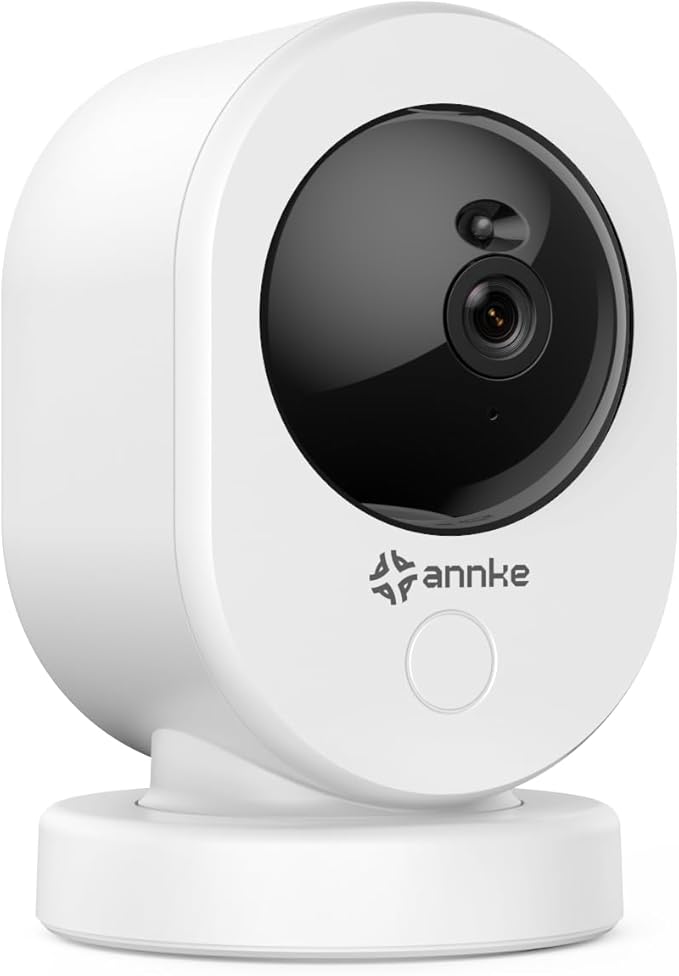 ANNKE 6MP Indoor Security Camera, Crater Por Smart 2.4/5 GHz Wifi Camera with PTZ, Night Vision, Two-Way Audio, Smart Human Detection, Works with Alexa, Ideal for Baby Monitor/Pet Camera/Home Security