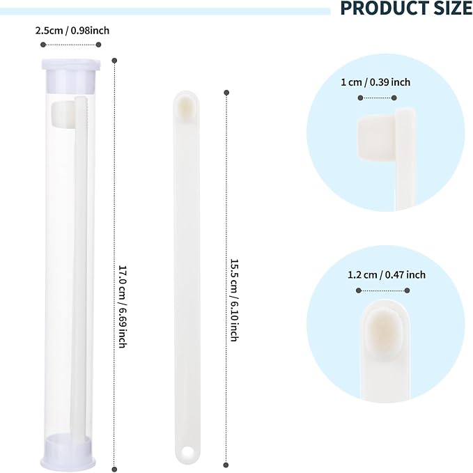 Newday Small Dog & Cat Toothbrush 5 Set, Micro Nano Bristles to Clean pet Teeth Toothbrushes, Puppy Dogs Pet Tooth Cleaning Kit with Storage Box(White