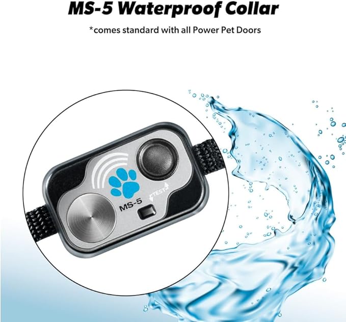 Genuine Power Pet® Fully Automatic Pet Door from High Tech Pet Brand. Pet Collar Operated, 4 Way Access, Directional Sensing, Dead Bolt Lock, Air Tight, Quick, Quiet Operation, USA Customer Service