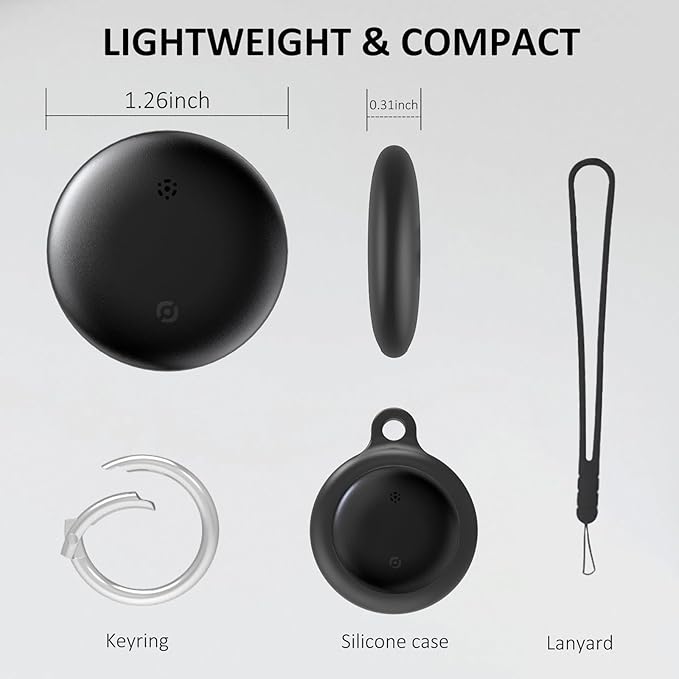 Bluetooth Tracker for Android, Android Airtag Compatible with Google Find My Device App, Replaceable Battery Item Finder, Tracker Tag for Keys, Suitcase, Backpack, Wallet, Luggage (for Keys)