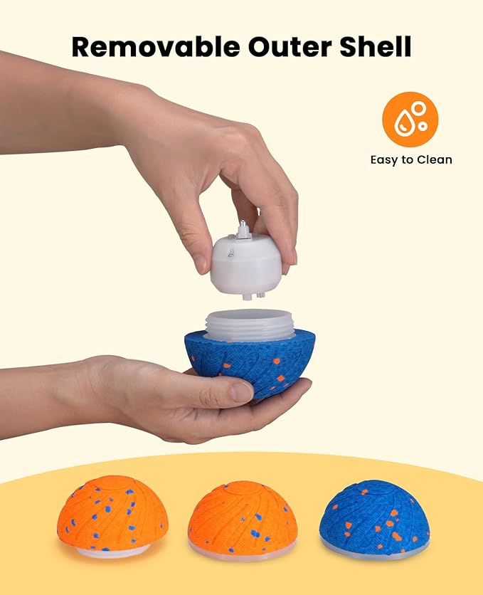 Smart Interactive Dog Balls, Automatic Moving Ball for Medium and Large Dogs, ETPU New Material, Motion Activated Rolling & Rotating Bouncy Toy for Dog Enrichment & Stimulation