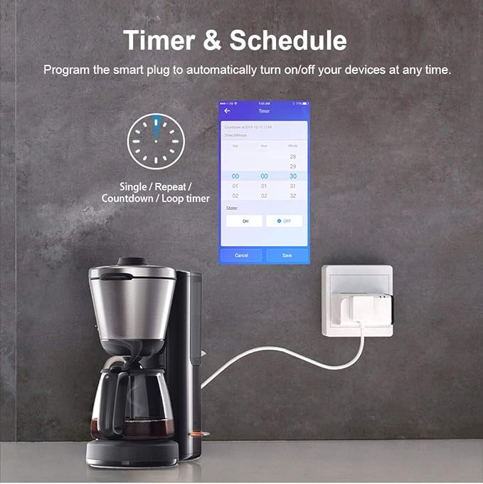 SONOFF S31 Lite 15A WiFi Smart Plug ETL Certified, Smart Socket Outlet Timer Switch, Compatible with Alexa & Google Home, IFTTT Supporting, No Hub Required, 2.4 Ghz WiFi Only 2-Pack