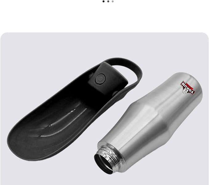 No Waste Dog Water Bottle & Bowl - 27oz Stainless Steel Portable Pet Travel Bottle, BPA-Free, Leak-Proof Design, Easy-Use Flip Bowl for Dogs - Outdoor Hiking, Camping, Hunting, Training