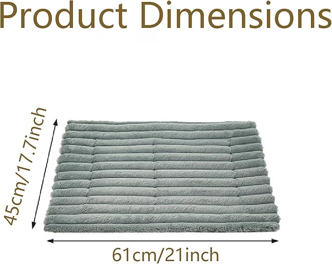 Self Warming Cat Bed, 24" x 18" Cat Heating Pad, Non-Slip & Washable, Extra Warm Pet Mat for Indoor Cats & Puppies (Grey)