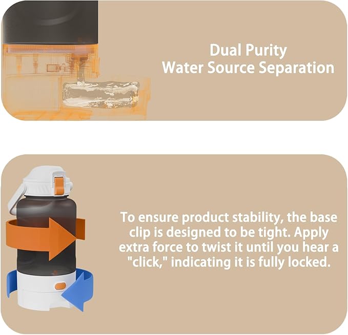 50oz Leakproof Dog Water Bottle for Hiking & Camping with Pet Sharing Technology - Dual Hydration Zones, Portable Dog Water Bottle, Travel Accessories for Humans and Pets, BPA Free, Pink