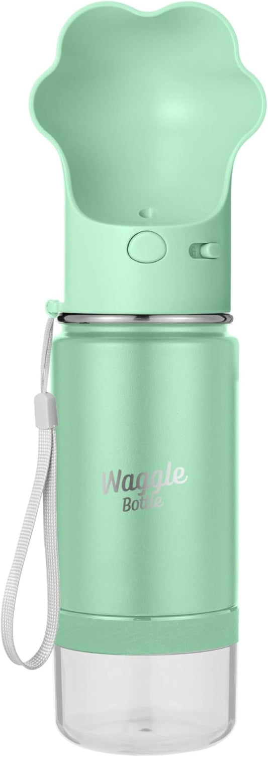 Stainless Steel Dog Travel Water Bottle, Vacuum Insulated Portable Dog Water Dispenser, Drink Cup and Snack Container On The Go, Outdoor Walking, Hiking, Travel (Mint)