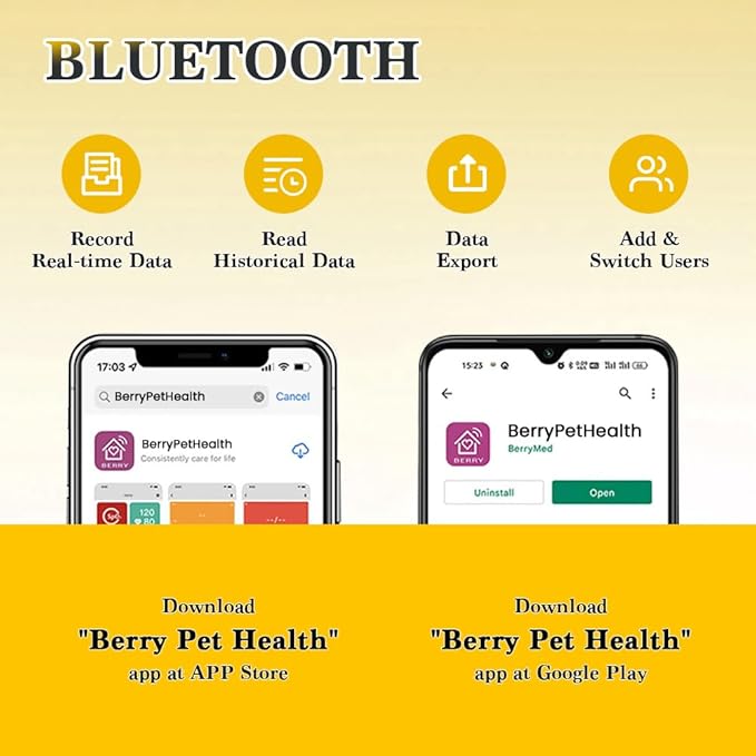 Veterinary Monitor for Dog with Bluetooth,Pulse Oximeter for Pet,6 Parameters Blood Pressure Rechargeable Animal(Include Dogs and Cats) for Family Clinic