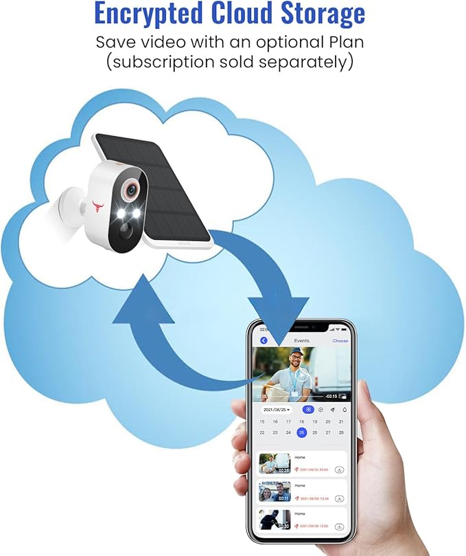 Solar Security Camera Wireless Outdoor, Battery Powered WiFi Camera for Home Surveillance, AI Human Detection, 2-Way Talk, Color Night Vision, Cloud Storage, Weather Resistance (2-Pack)