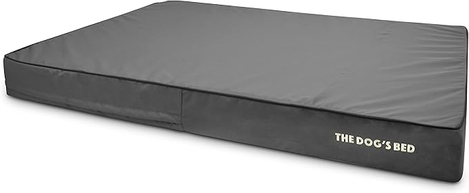 The Dog’s Bed Orthopedic Memory Foam Dog Bed, XXXL Grey & Black, Waterproof, Supportive Dog Bed with Replaceable Covers, Veterinary Approved