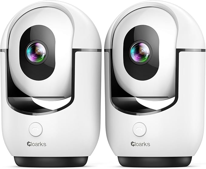 2K Pan/Tilt Security Camera, WiFi Indoor Camera for Home Security with AI Motion Detection, Baby/Pet Camera with Phone App, Color Night Vision, 2-Way Audio, 24/7, Siren, TF/Cloud Storage - 2 Pack