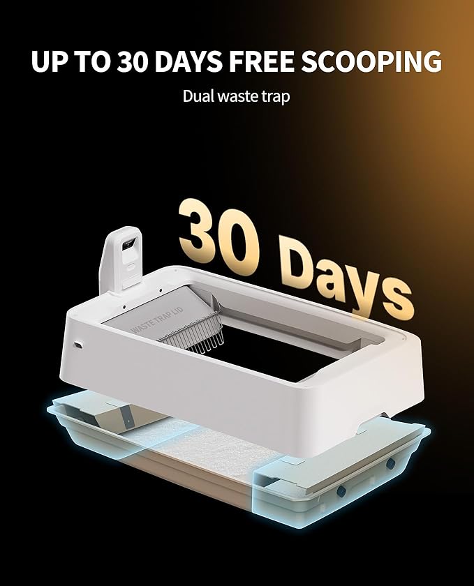 PETKIT Crystal Cat Litter with Tray, Suitable for Purobot Crystal Duo Self Cleaning Cat Litter Box, Dust-Free Mess-Free No Refilling, Odor Control, 4.5lbx4 Packs