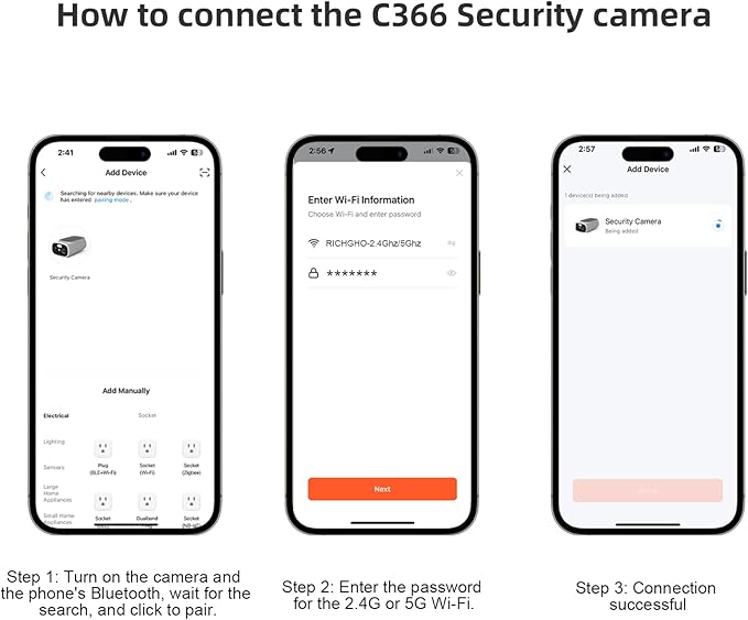 2.4G/5G WiFi Camera for Home Security with Double Solar Panels, 2K Solar Security Camera Wireless Outdoor, Color Night Vision, 2-Way Talk, Spotlight, Siren,IP66, Cloud/SD, AI Detection, Works w/Alexa