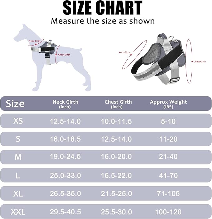 Bolux Dog Harness, No-Pull Reflective Dog Vest, Breathable Adjustable Pet Harness with Handle for Outdoor Walking - No More Pulling, Tugging or Choking (Purple, S)