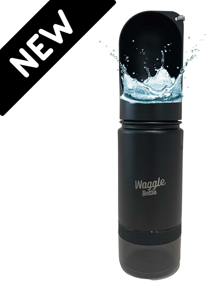 Stainless Steel Dog Travel Water Bottle, Double-Wall Vacuum Insulated Portable Dog Water Dispenser, Drink Cup and Snack Container On The Go, Outdoor Walking, Hiking, Travel, Water Bottle