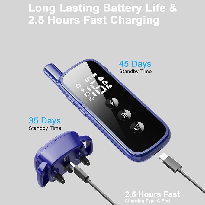 Aikko Dog Shock Collar with Remote - IPX7 Waterproof, 3 Training Modes (Beep, Vibration, Shock), Rechargeable E-Collar for Most Breeds, Anti-Bark & Adjustable Humanitarian Training Collar for 2 Dog