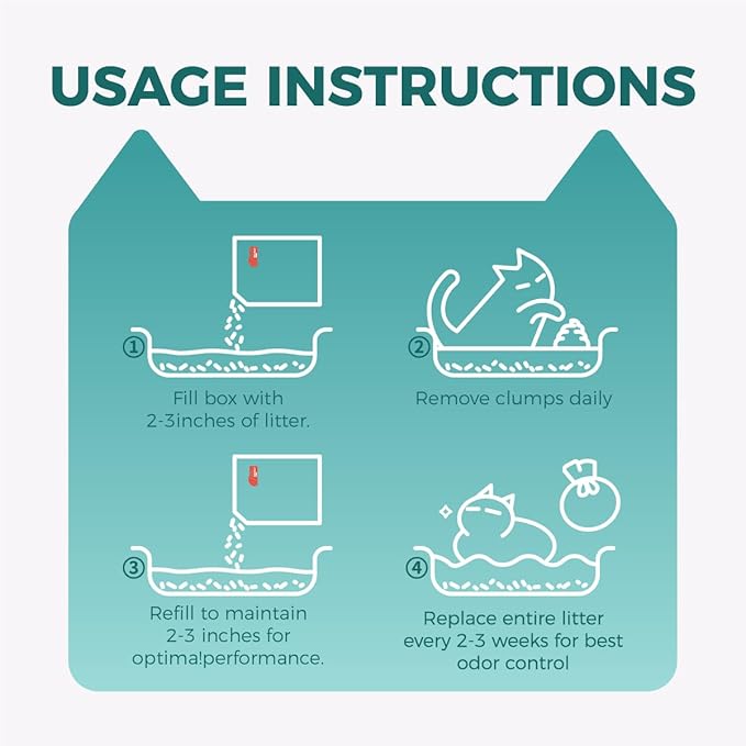 Tapioca Cat Litter, Cassava Cat Litter Odor Control Dust-Free Clumping Litter