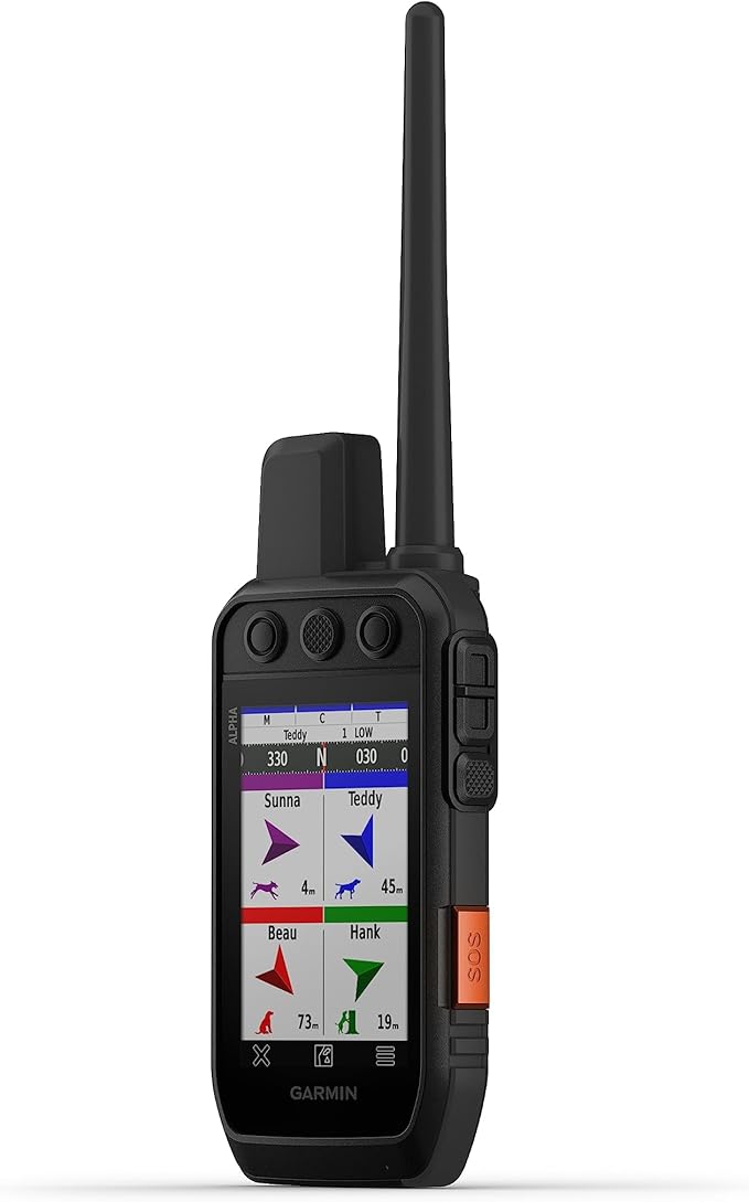 Wearable4U - Garmin Alpha 300i Advanced Dog Tracking and Training Handheld with inReach Technology with Leash and Whistle Bundle