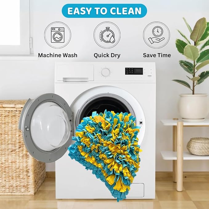 Snuffle Mat for Large Dogs, Slow Feeder Foraging Dog Toy for Stress Relief & Smell Training, Interactive Enrichment to Keep Dogs Busy, for Puppy/Medium/Large Breed, 24x20 Inches