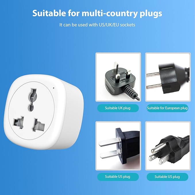 Smart Plug, 2.4GHz WiFi Smart Plugs Compatible with Zigbee/BLEmesh TY APP Remote Control, Smart Sharing 16A WiFi Plug with Voice Control, Smart Outlet with Timer Function - White 1 Pack