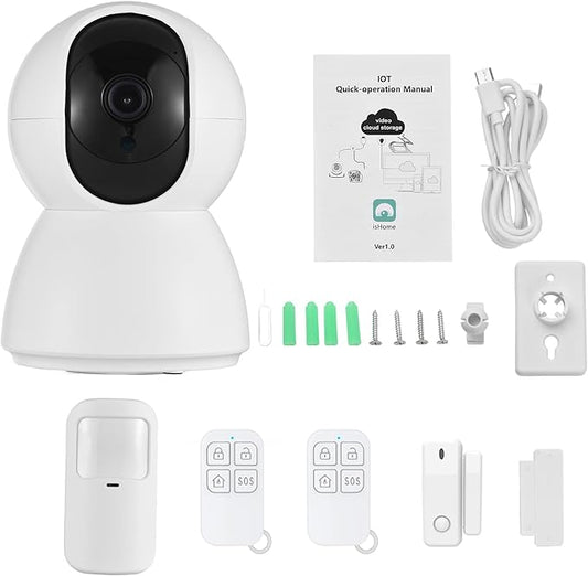 3MP Security Camera 2.4G WiFi Smart Indoor Monitoring Cam with Night Viewing 2-Way Audio Phone APP Remote Control Motion Detection for Pet Home Security Monitor Intelligent Alarm System