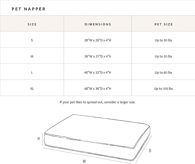 PENDLETON Crater Lake National Park Napper Dog Bed – Size Small (28" x 20" x 4") - Memory Foam Comfort, Washable Fleece Cover, Durable Cotton Canvas Bottom, Blue with Multicolor Stripes