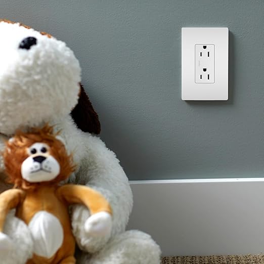 Legrand radiant 885WCC21 15 Amp Decorator Duplex Outlet, Side Wire or Push Wire, White (1 Count)