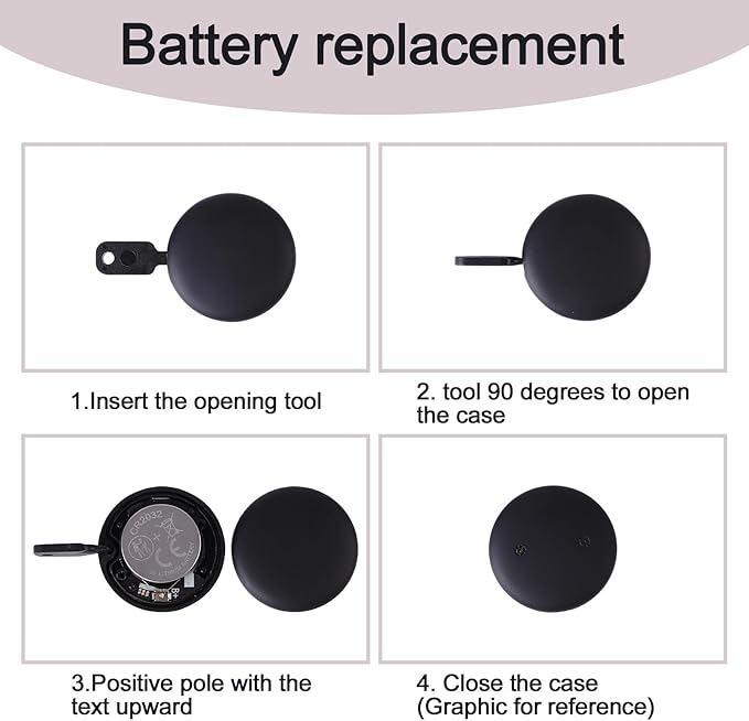 GPS Cat Collar with Bluetooth Tracker Holder - Breakaway Adjustable (7.5-12.6") for Small Cats for iOS (Findmy App) | No Monthly Fee | Waterproof Lightweight Reflective Pet Tracker