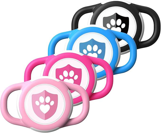 4 Pack Waterproof AirTag Dog Collar Holder for Apple Tracker Mix Colors