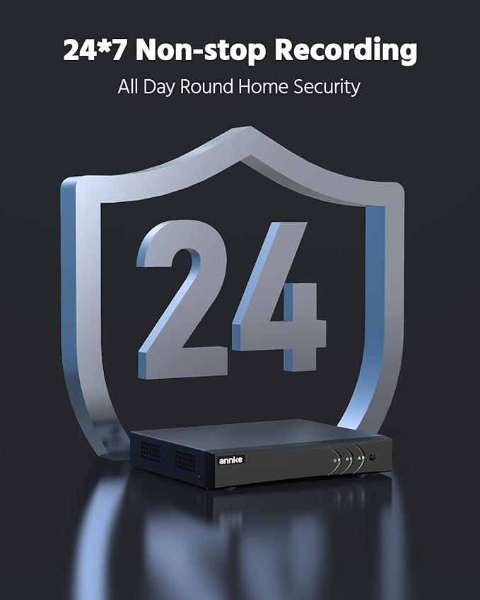 ANNKE 2MP Two-Way Audio Security Camera System, 8CH 3K Lite DVR, 8pcs 1080P CCTV White Wired Cams with Color Night Vision, AI Motion Detection, Smart AcuSearch, 2TB HDD for Outdoor Home Surveillance