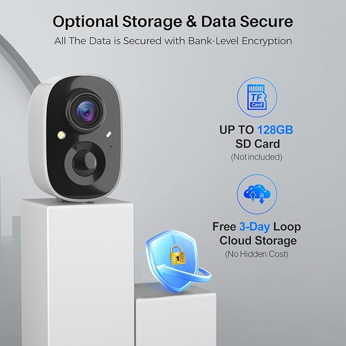 Security Cameras Wireless Outdoor, Outside Cameras for Home Security with AI Motion Detection, Recharge Battery Powered, 2K Color Night Vision, IP66 Weatherproof, 2-Way Talk, SD/Cloud Storage