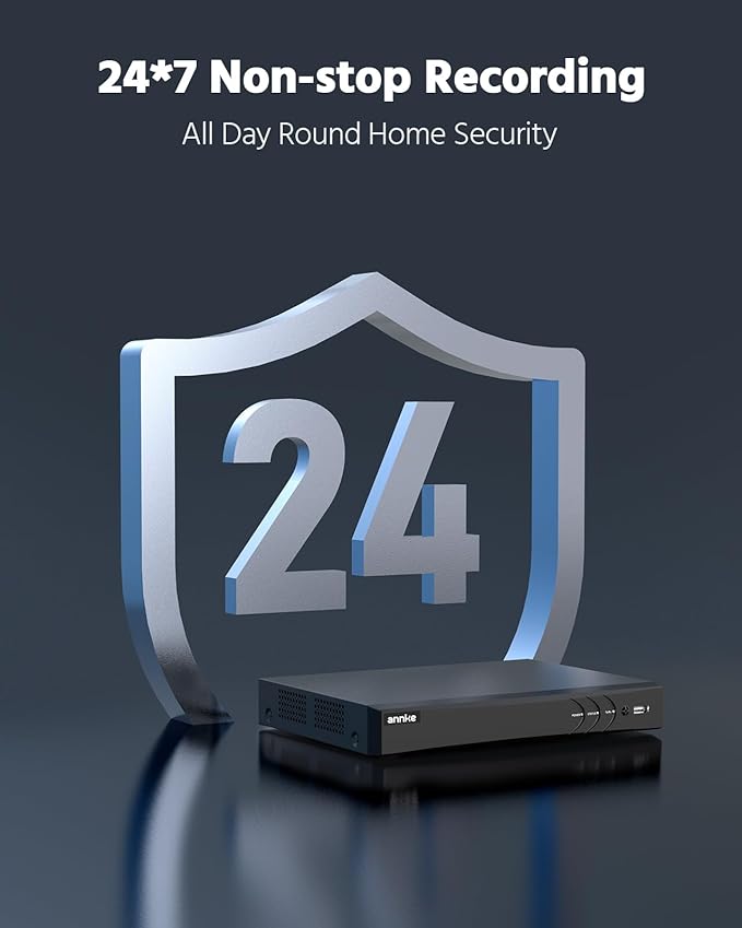 ANNKE 2MP Two-Way Audio Security Camera System, 8CH 3K Lite DVR, 4pcs 1080P CCTV White Wired Cams with Color Night Vision, AI Motion Detection, Smart AcuSearch, 2TB HDD for Outdoor Home Surveillance